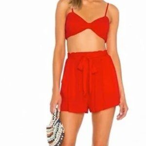 Superdown Charlee Short Set in Red